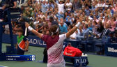 Niesamowita wymiana wygrana przez Ruuda na koniec 1. seta półfinału US Open