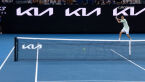 Miedwiediew wygrał długą wymianę w 1. secie półfinału Australian Open