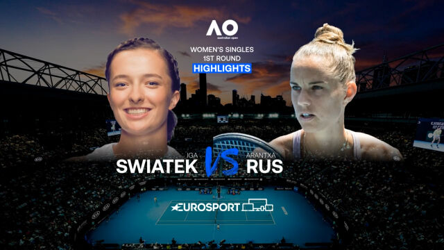 Skrót meczu Świątek - Rus w 1. rundzie Australian Open