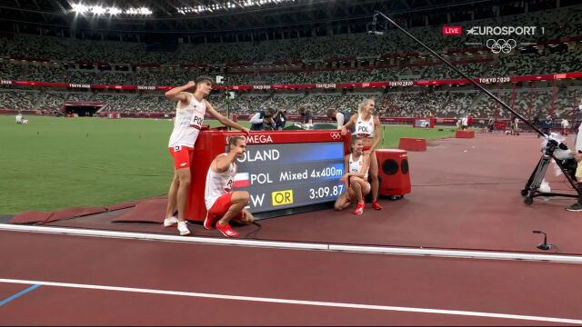 Tokio. Cały bieg reprezentacji Polski po złoty medal w sztafecie mieszanej 4x400 m
