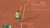 Drugie przełamanie Djokovicia w drugim secie ćwierćfinału Rolanda Garrosa z Nadalem	