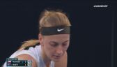 Skrót meczu Kvitova - Barty w ćwierćfinale Australian Open