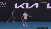 Niebezpieczne zagranie Tsitsipasa w meczu z Lehecką w ćwierćfinale Australian Open