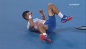 Australian Open. Niebezpieczny upadek Djokovicia w meczu z Tsitsipasem