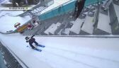 Upadek Hradilovej na skoczni podczas kombinacji w Seefeld