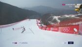 Pekin 2022 - narciarstwo alpejskie. Petra Vlhova na trasie 1. przejazdu slalomu